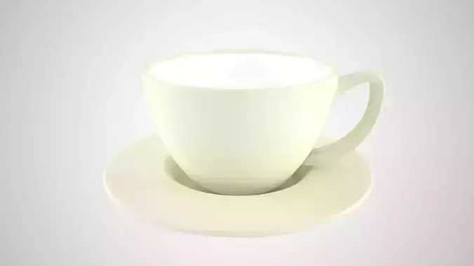 Coffee Cup Saucer Beige Color