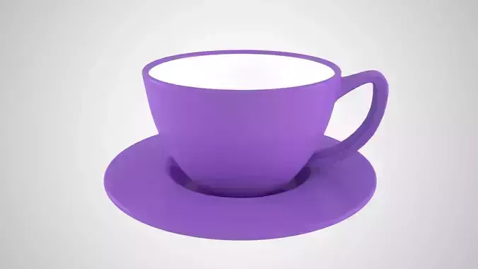 Coffee Cup Saucer Amethyst Color