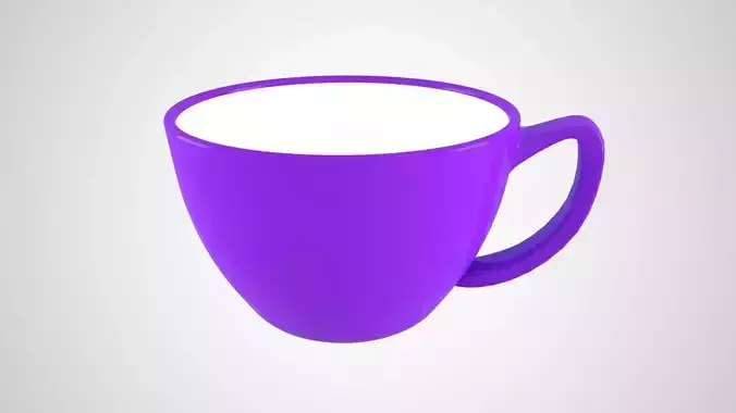 Coffee Cup Blue Violet Color