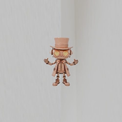 Charming Gentleman Robot Toy Free 3D print model