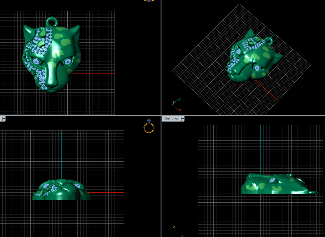 Panter pendant 3D print model 3D print model_3