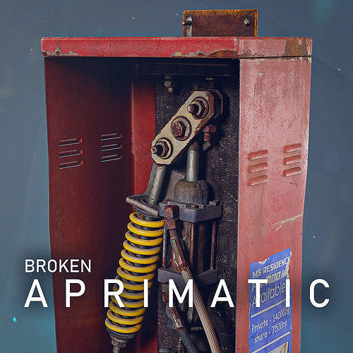 Broken Aprimatic Industrial Machine - Post Apocalyptic Game Prop 3D model