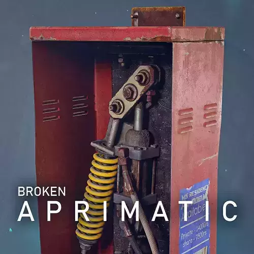 Broken Aprimatic Industrial Machine - Post Apocalyptic Game Prop