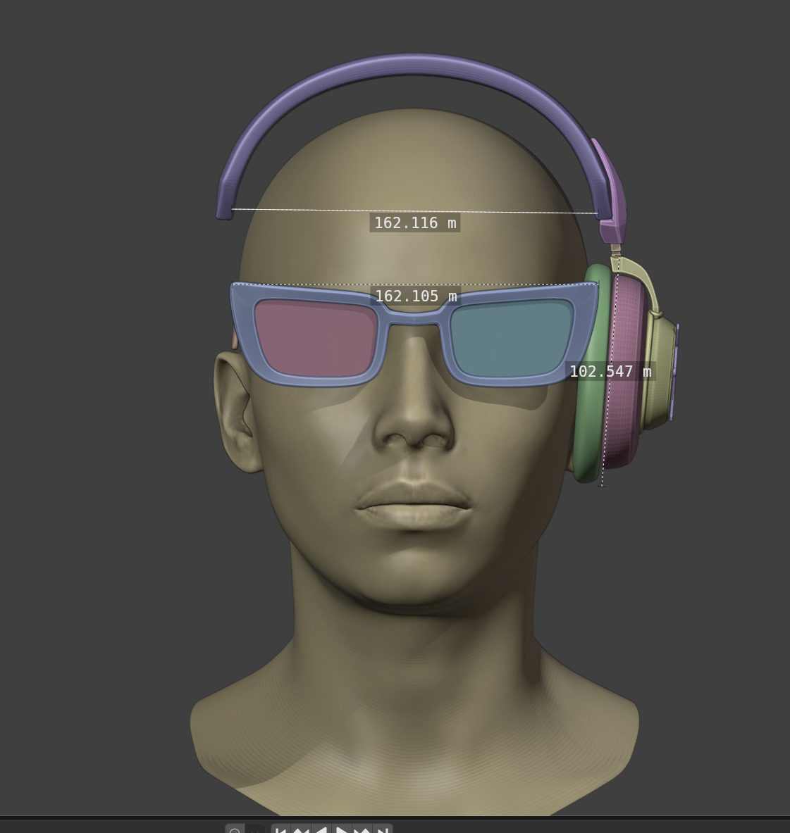 Luna Snow - Cool Summer cosplay headphones accessories glasses 3D print model_17