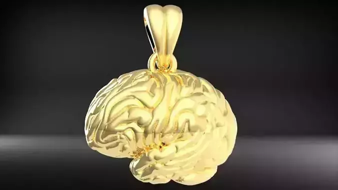 Brain Pendant Charm Bracelet Jewelry 3D print model