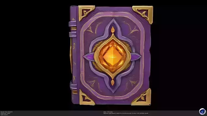 Stylized Tome 3d Model - AI