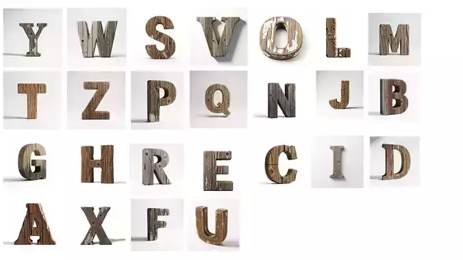 Old Wooden Letters