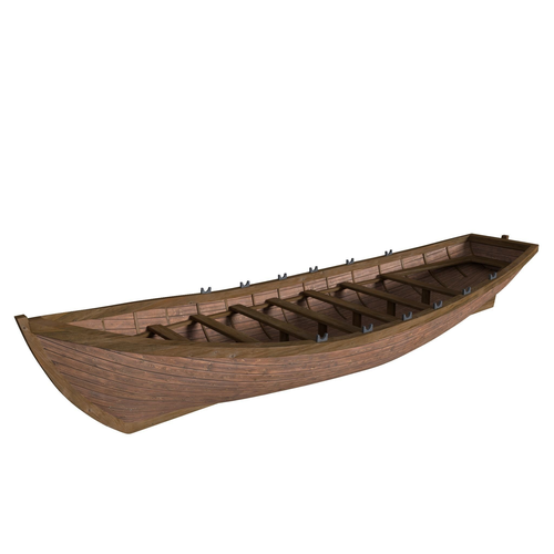 Ships Longboat Low-poly 3D model