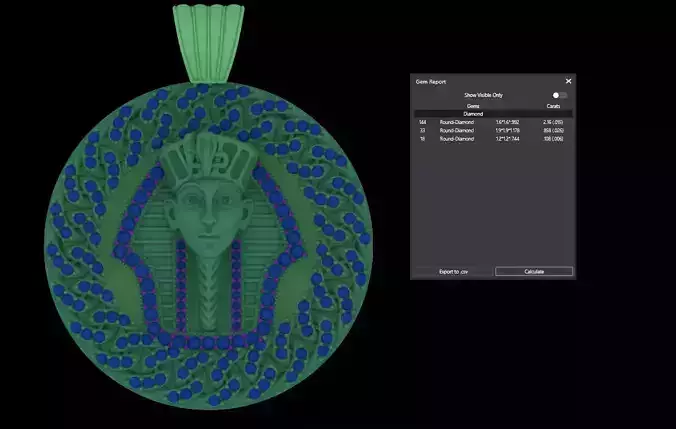 Egyptian Mummy Pendant 1