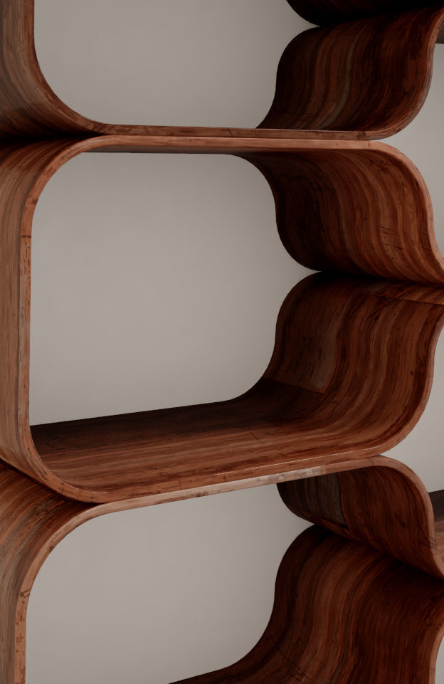 Original Mid-Century Modern Bookcases Free low-poly 3D model_1