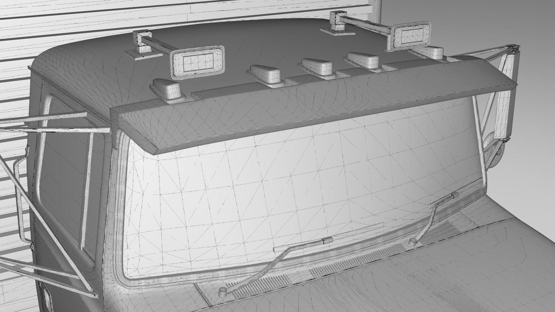 L9000 Box Truck 3D Model six Hood Variants  Hendrickson RT  3D model_27