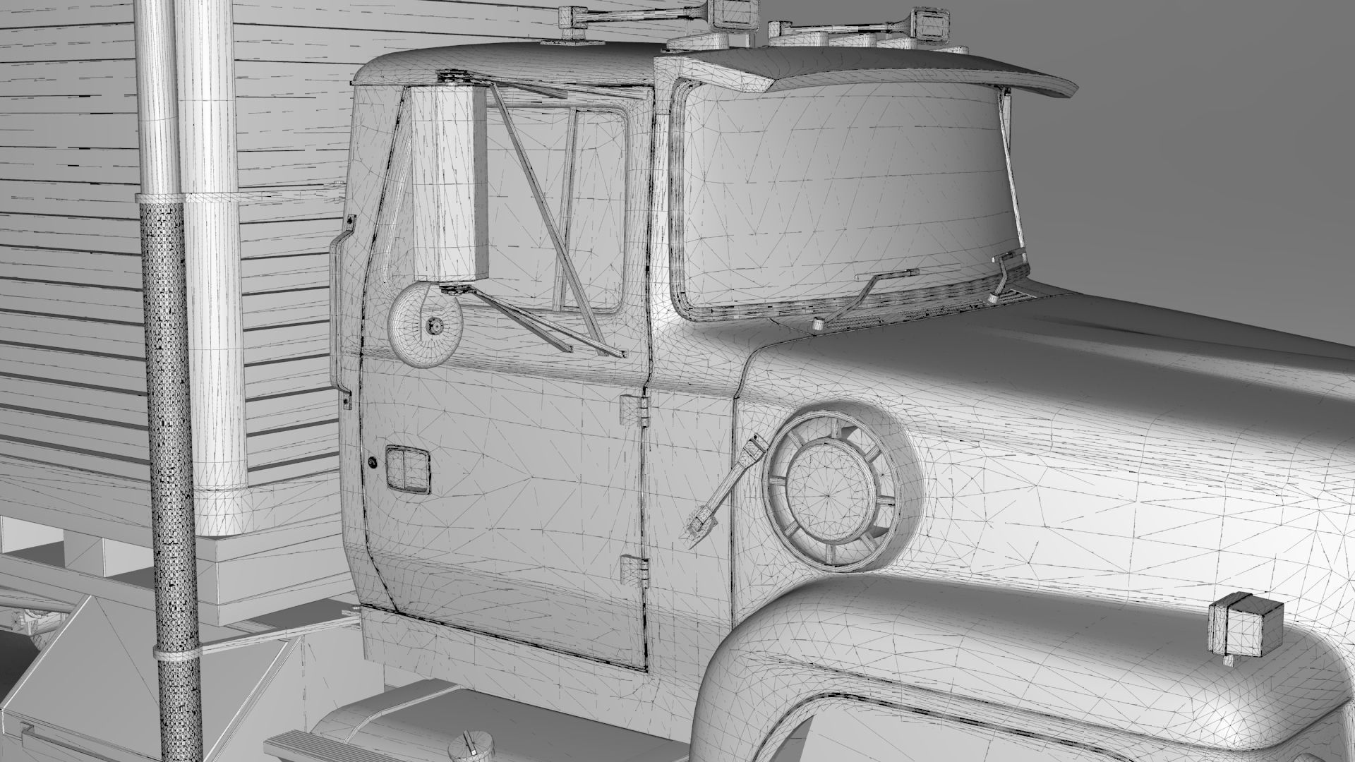 L9000 Box Truck 3D Model six Hood Variants  Hendrickson RT  3D model_18