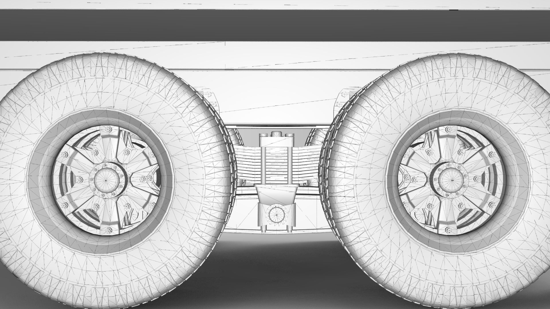 L9000 Box Truck 3D Model six Hood Variants  Hendrickson RT  3D model_30