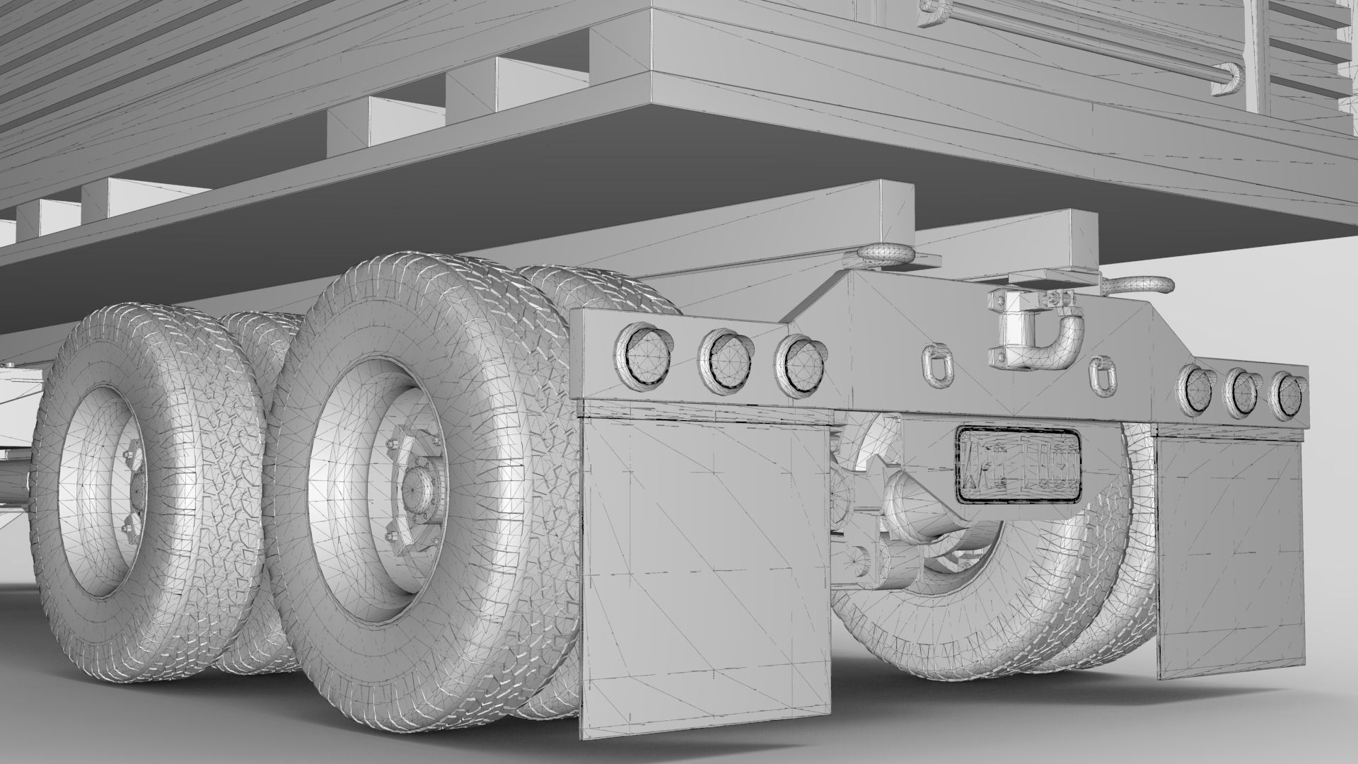 L9000 Box Truck 3D Model six Hood Variants  Hendrickson RT  3D model_22