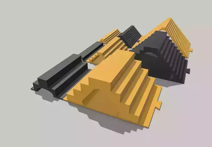 Rock Crawling Obstacles and Track Base Set 18 and 24 Scale 3D print model