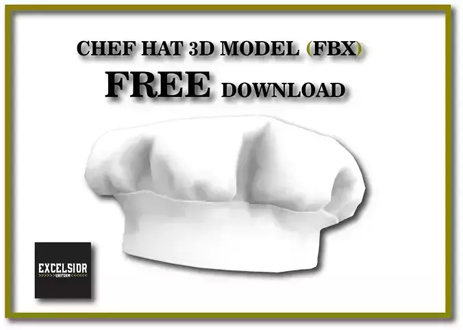 Chef Hat 3D Model FBX Free Download Free 3D model
