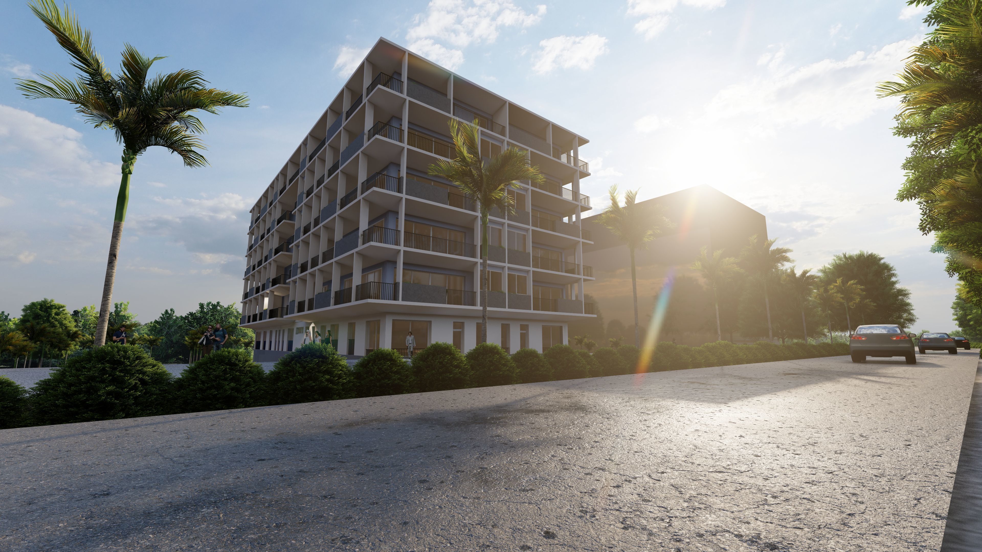 8-Storey Modern Commercial Building  SKP Only Version 3D model_6