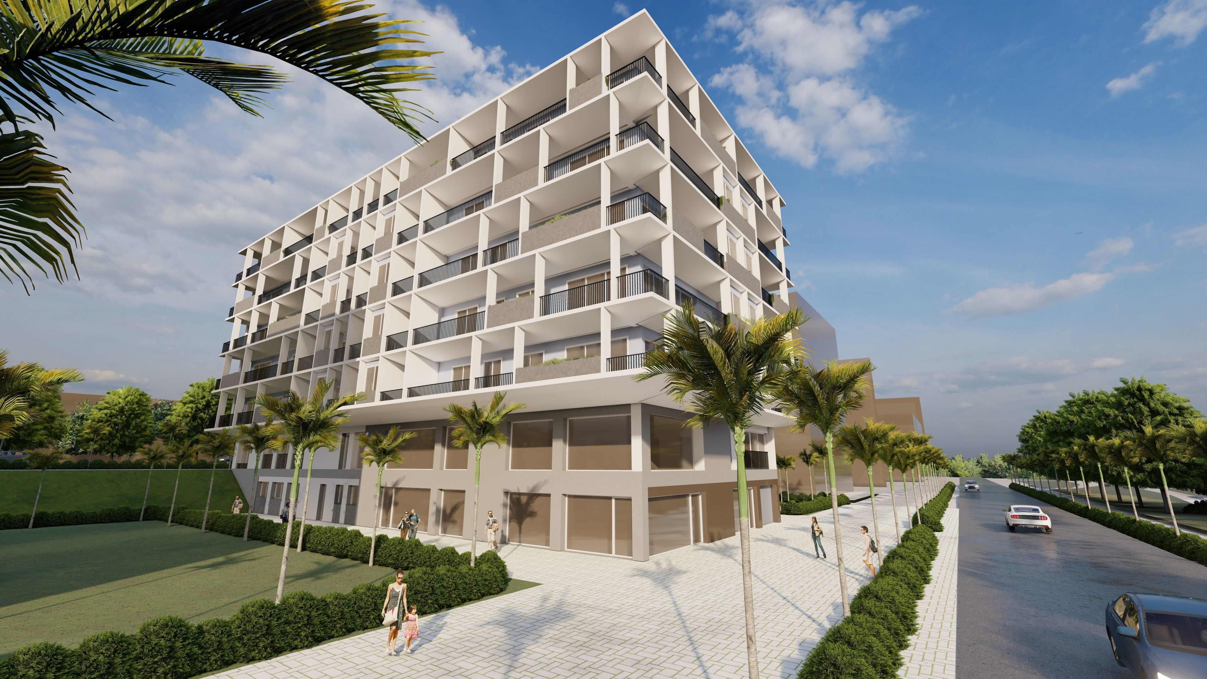 8-Storey Modern Commercial Building  SKP Only Version 3D model_3