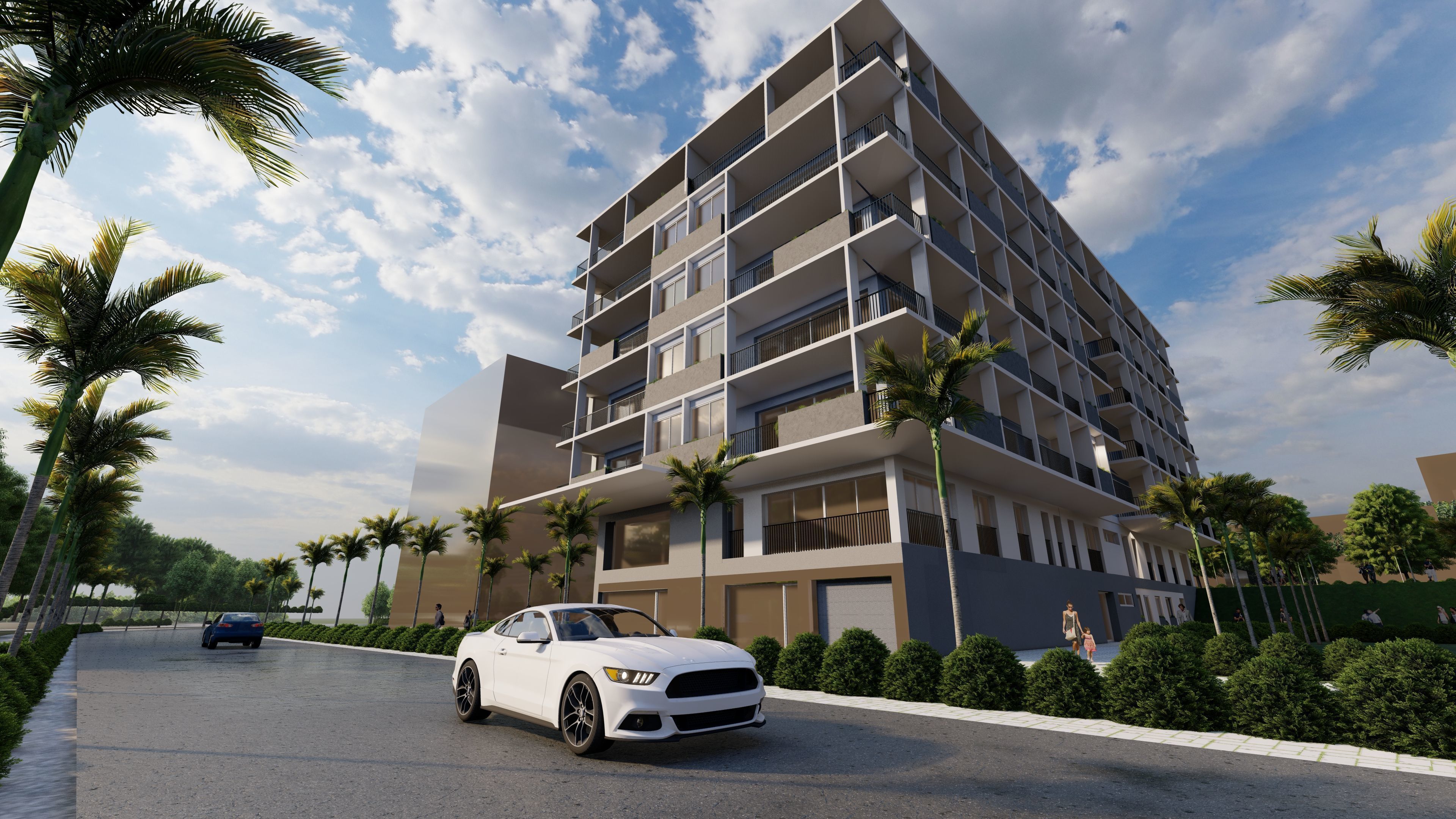 8-Storey Modern Commercial Building  SKP Only Version 3D model_4