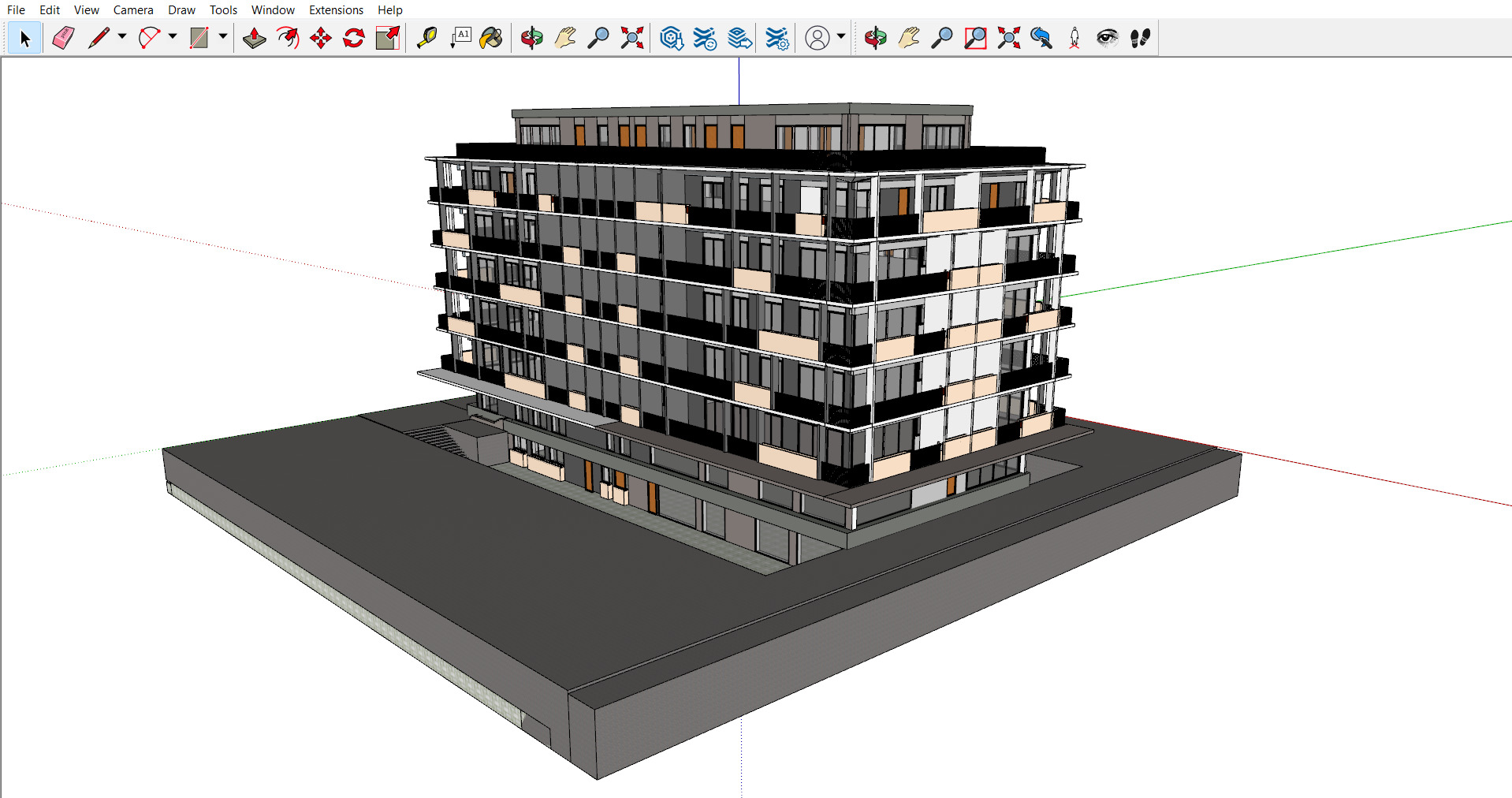 8-Storey Modern Commercial Building  SKP Only Version 3D model_8