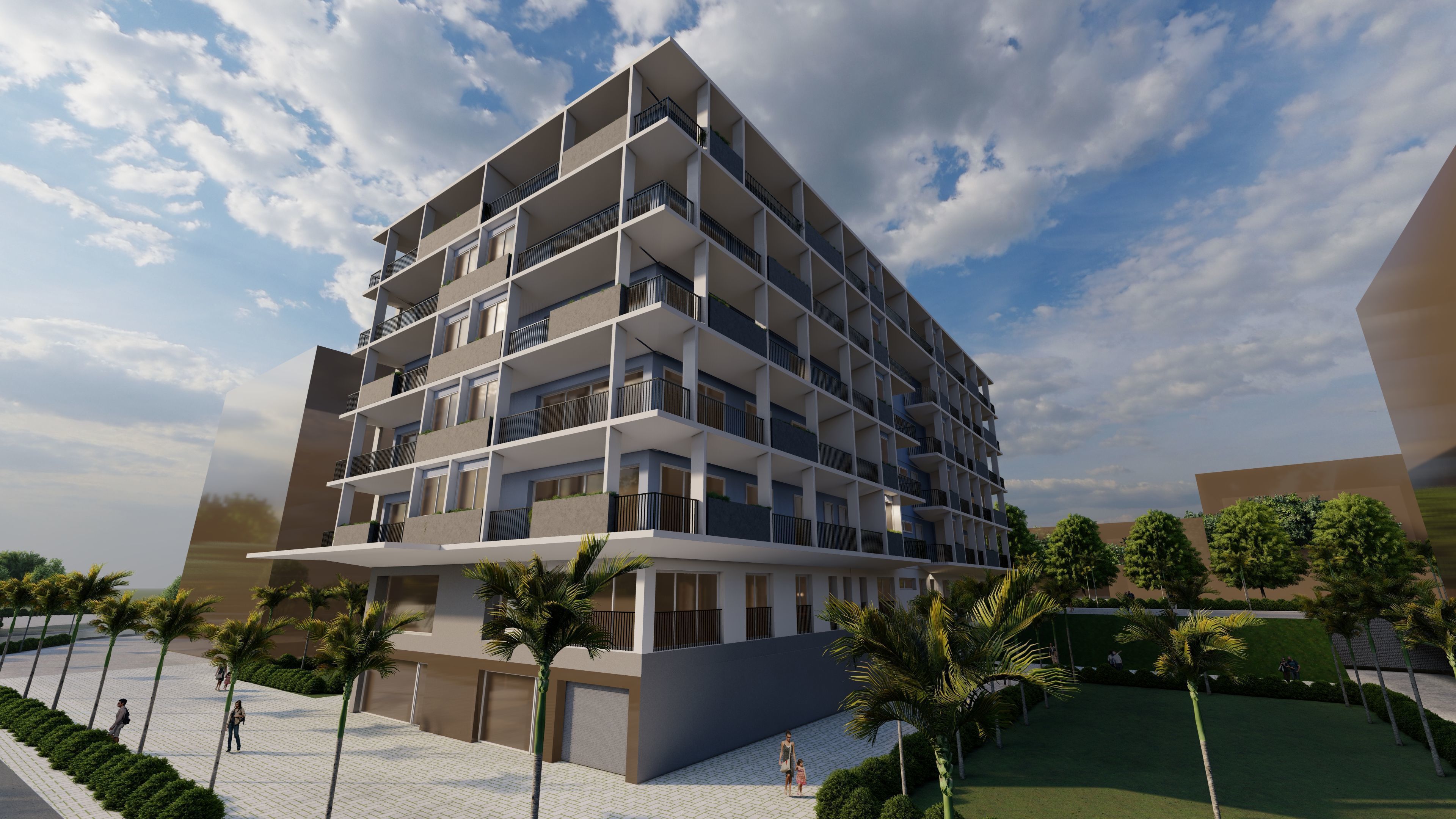 8-Storey Modern Commercial Building  SKP Only Version 3D model_2