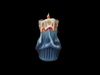 Stylized Melting Candle with Colorful Wax - AI Low-poly 3D model_1