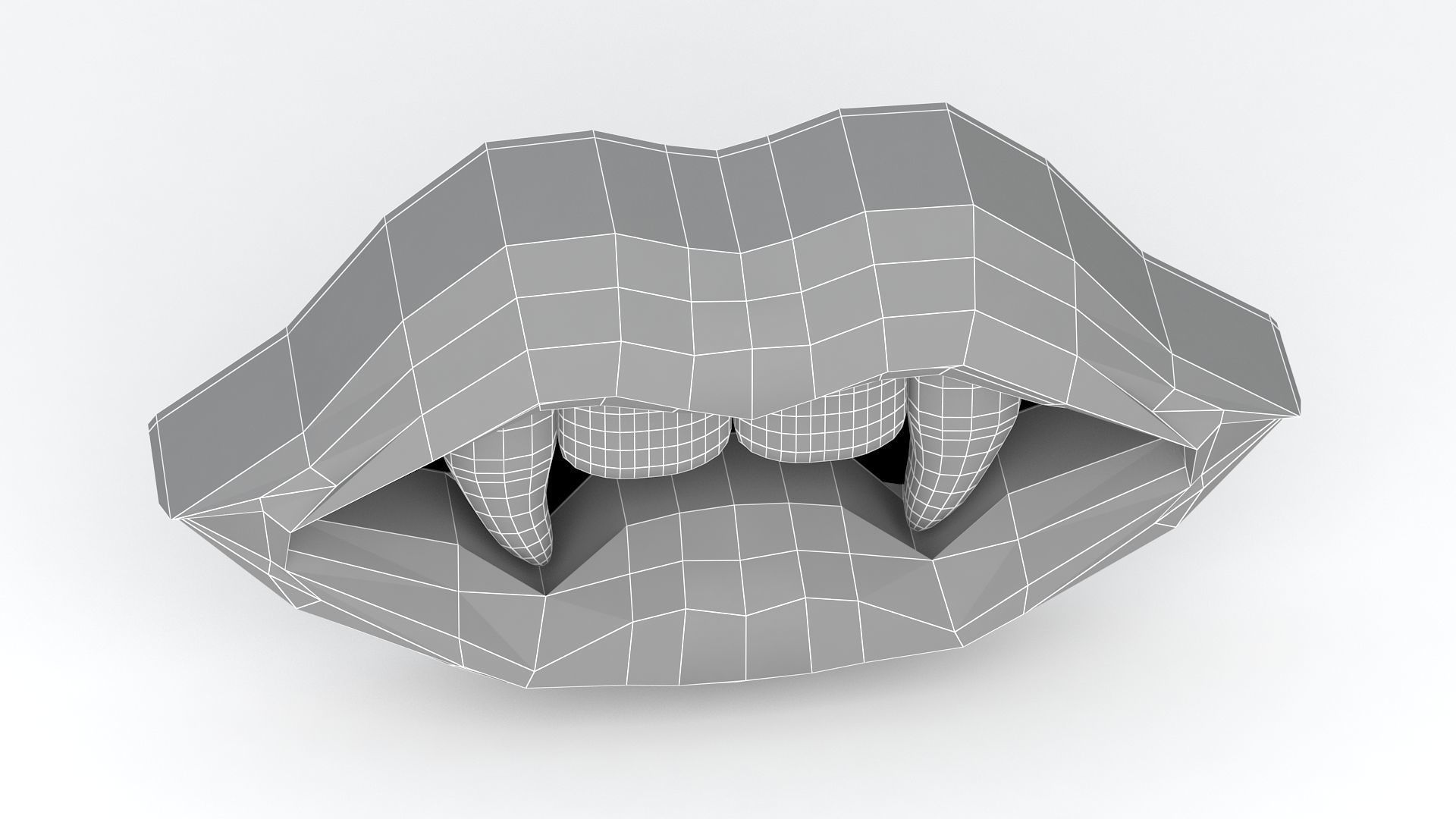 Vampire blue Lips 3D model_8