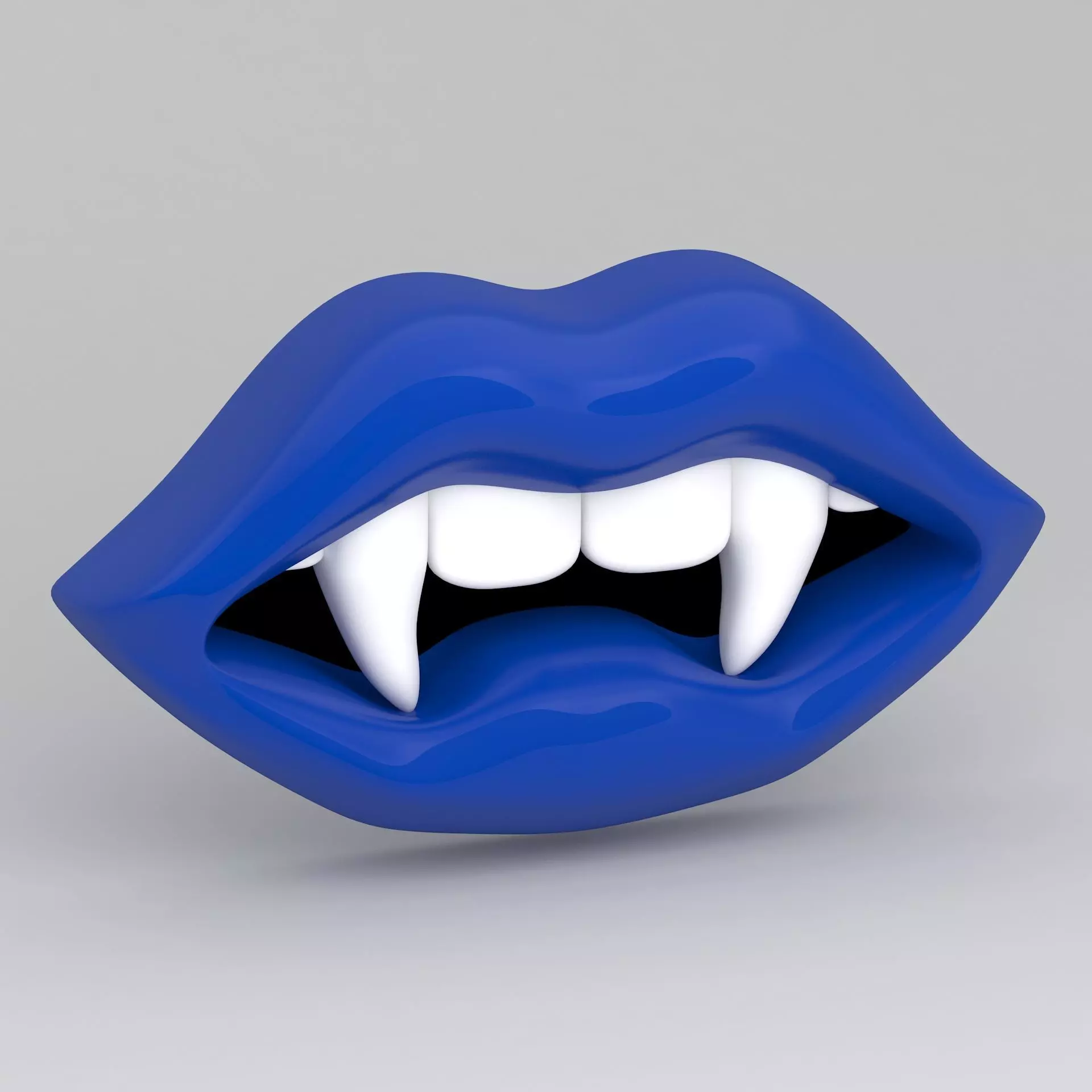 Vampire blue Lips 3D model_0