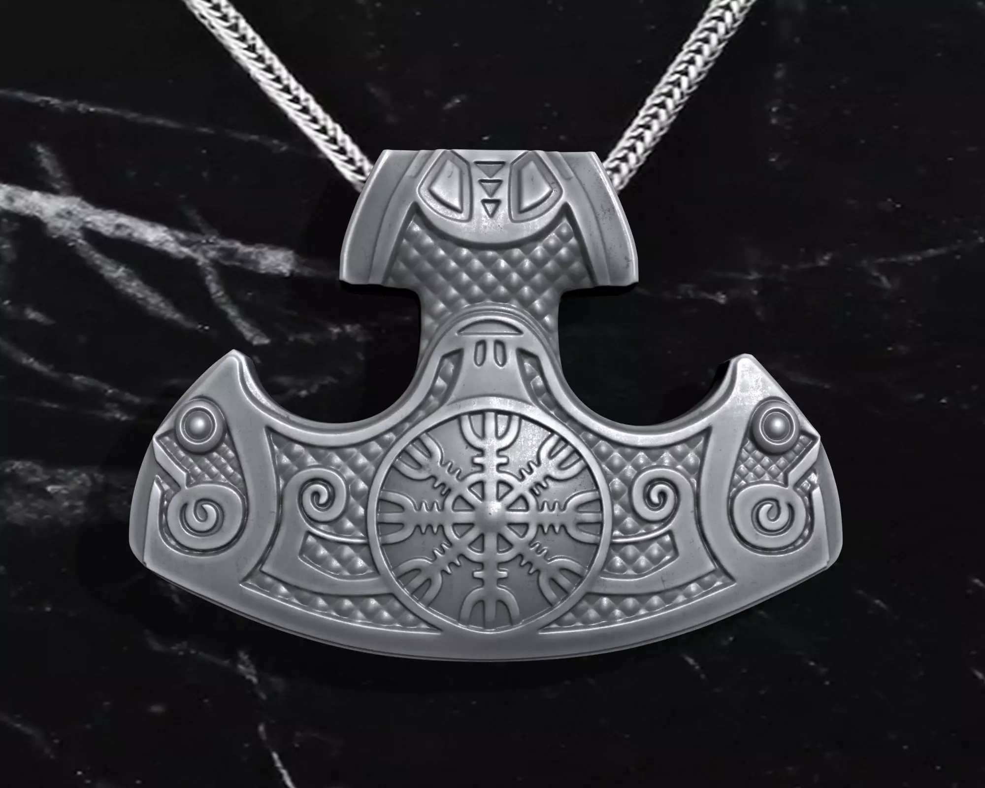 MJOLNIR THOR STYLE B PENDANT 3D print model