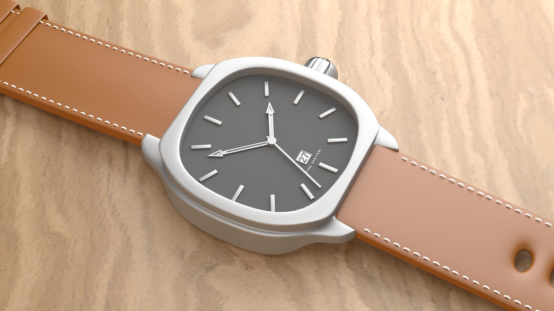 Fictional Strap Watch 3D model_2