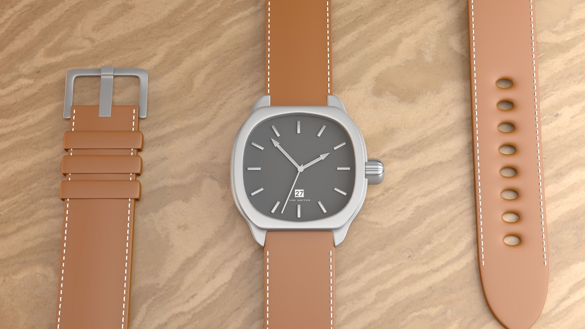 Fictional Strap Watch 3D model_3