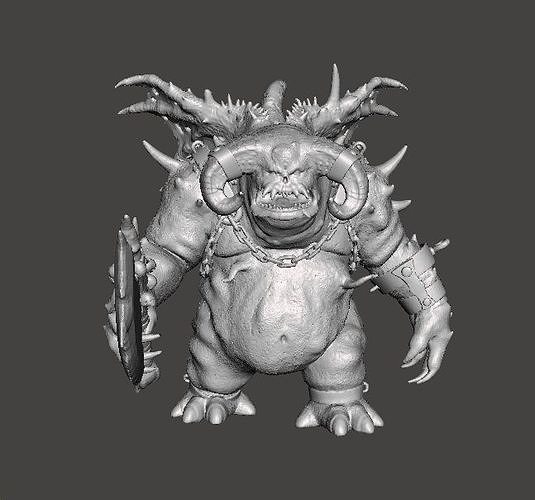 VANGUARD DEMON MINIATURE MODEL FOR FANTASY GAMES RPG DND 3D print model
