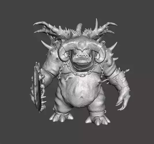 VANGUARD DEMON MINIATURE MODEL FOR FANTASY GAMES RPG DND 3D print model