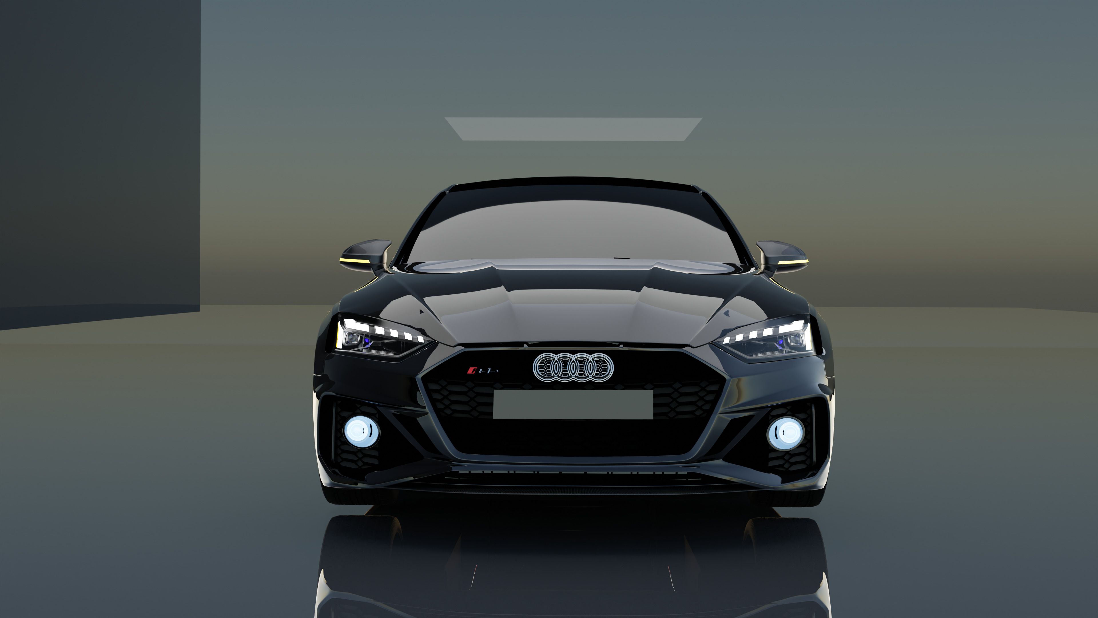 Car Audi RS5 Low-poly 3D model_1