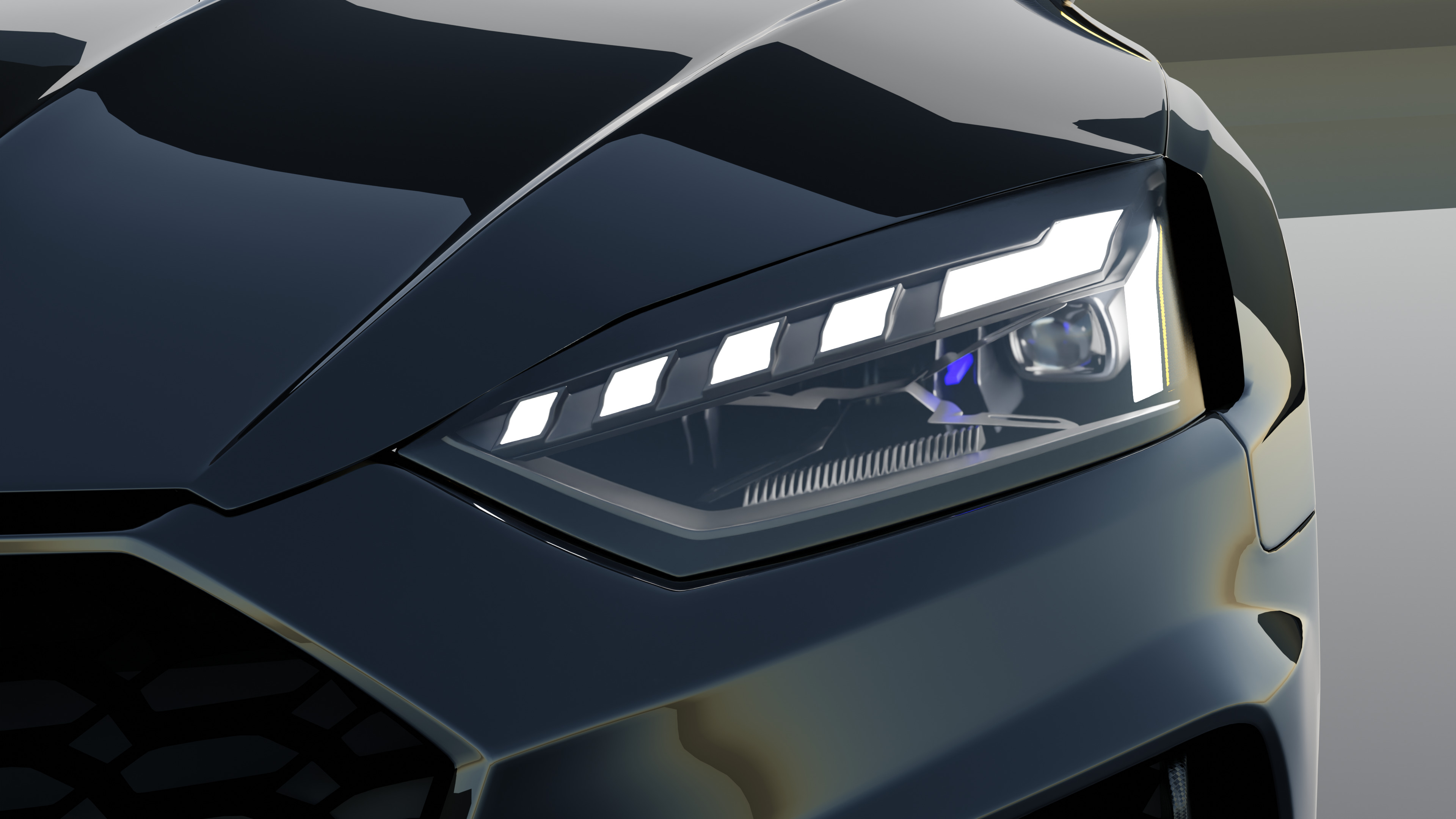 Car Audi RS5 Low-poly 3D model_3