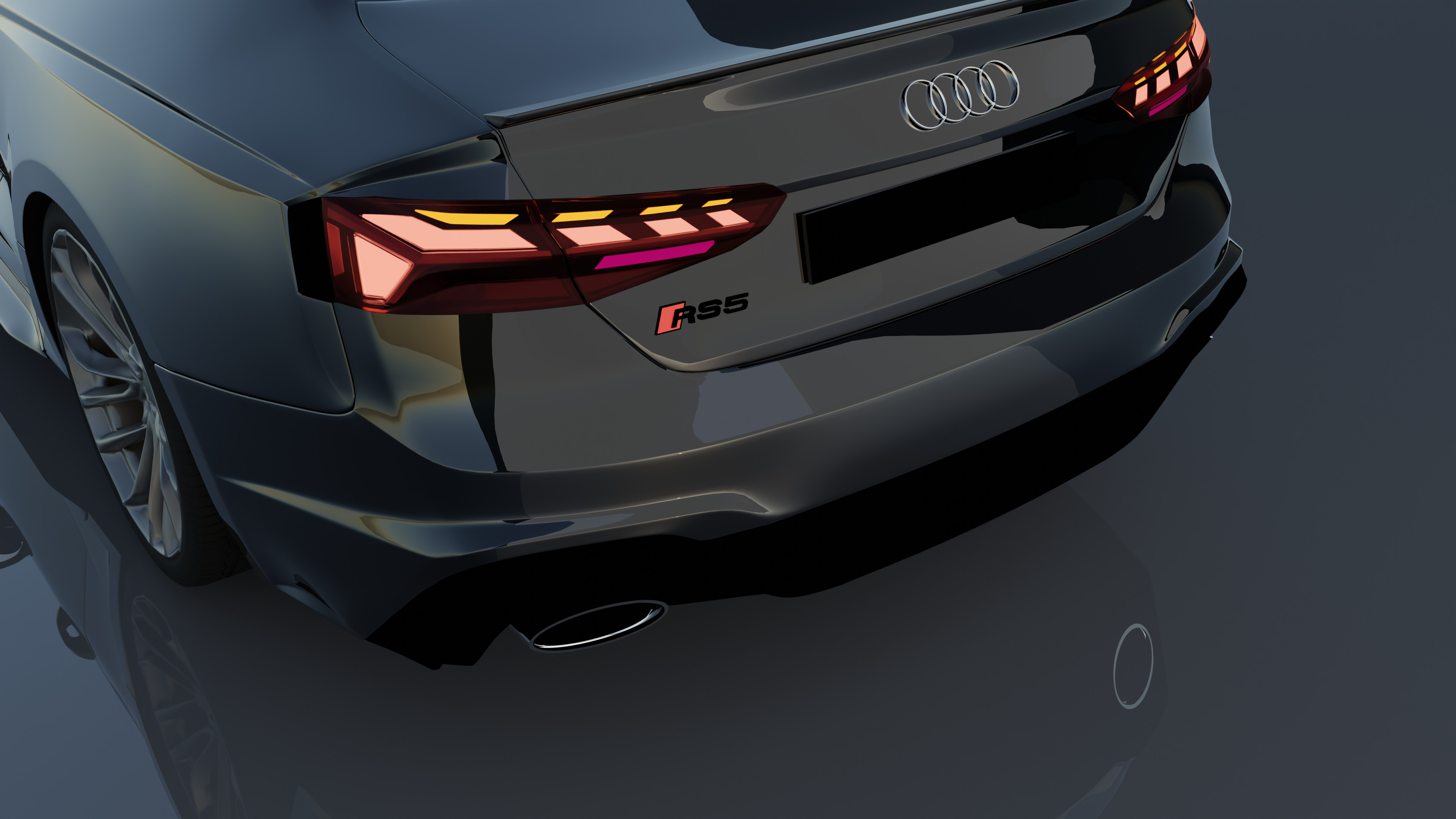 Car Audi RS5 Low-poly 3D model_2