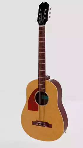 Realistic 3D Acoustic Guitar Model  Low-poly 3D model