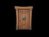 Stylized Medieval Wooden Door 3D Model - AI Low-poly 3D model_1