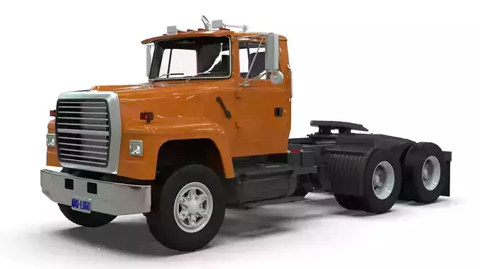 L9000 Tandem 3D Model 6 Hood Variants  Hendrickson RT  3D model