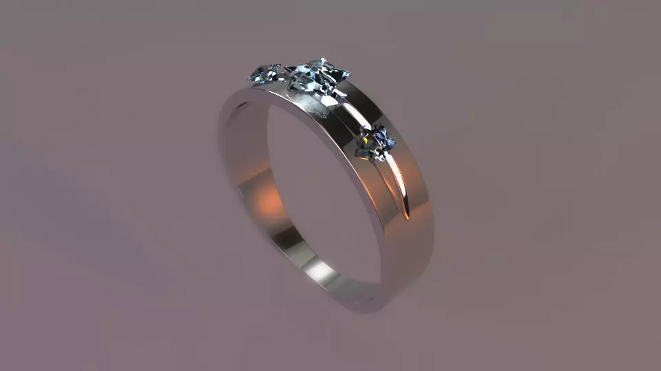 3D Wedding Ring Model Low-poly 3D model