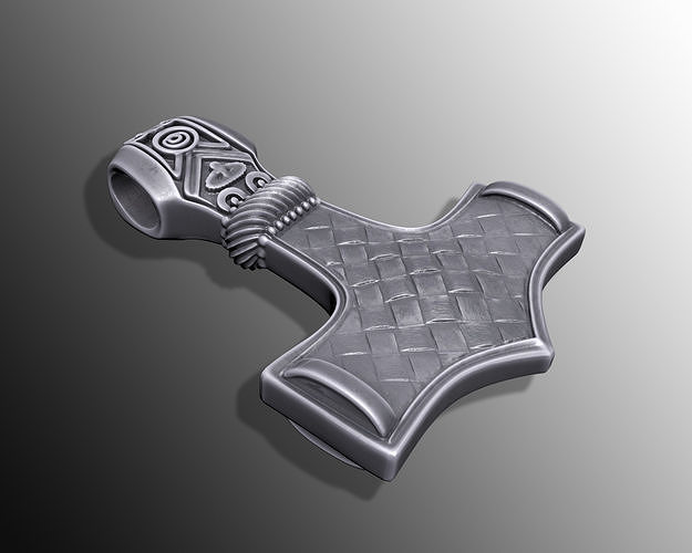 CLASSIC MJOLNIR THOR STYLE PENDANT 3D print model