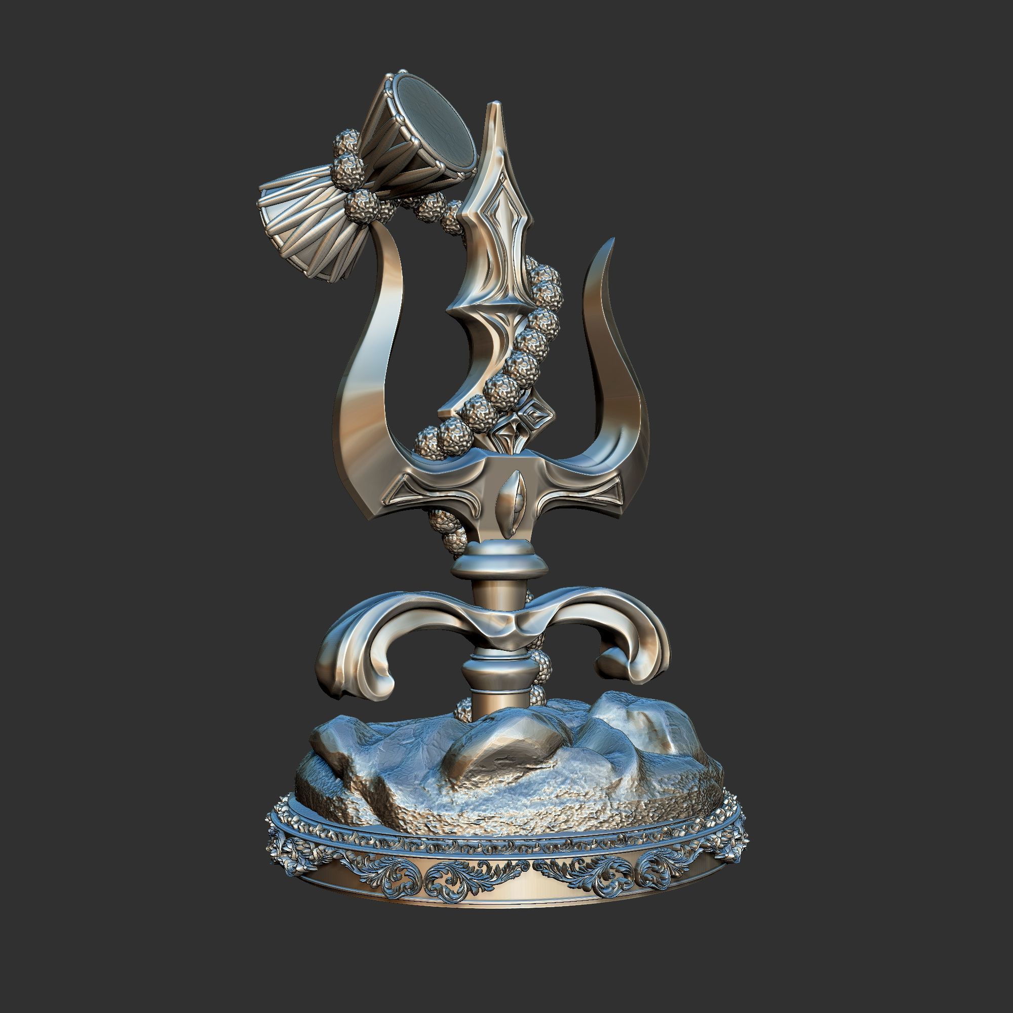 Shiv ji Trishul  3d Print Model 3D print model_2