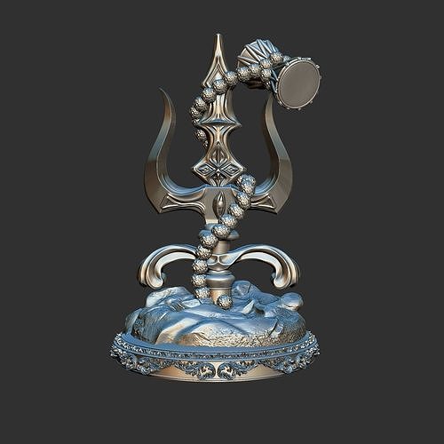 Shiv ji Trishul  3d Print Model 3D print model