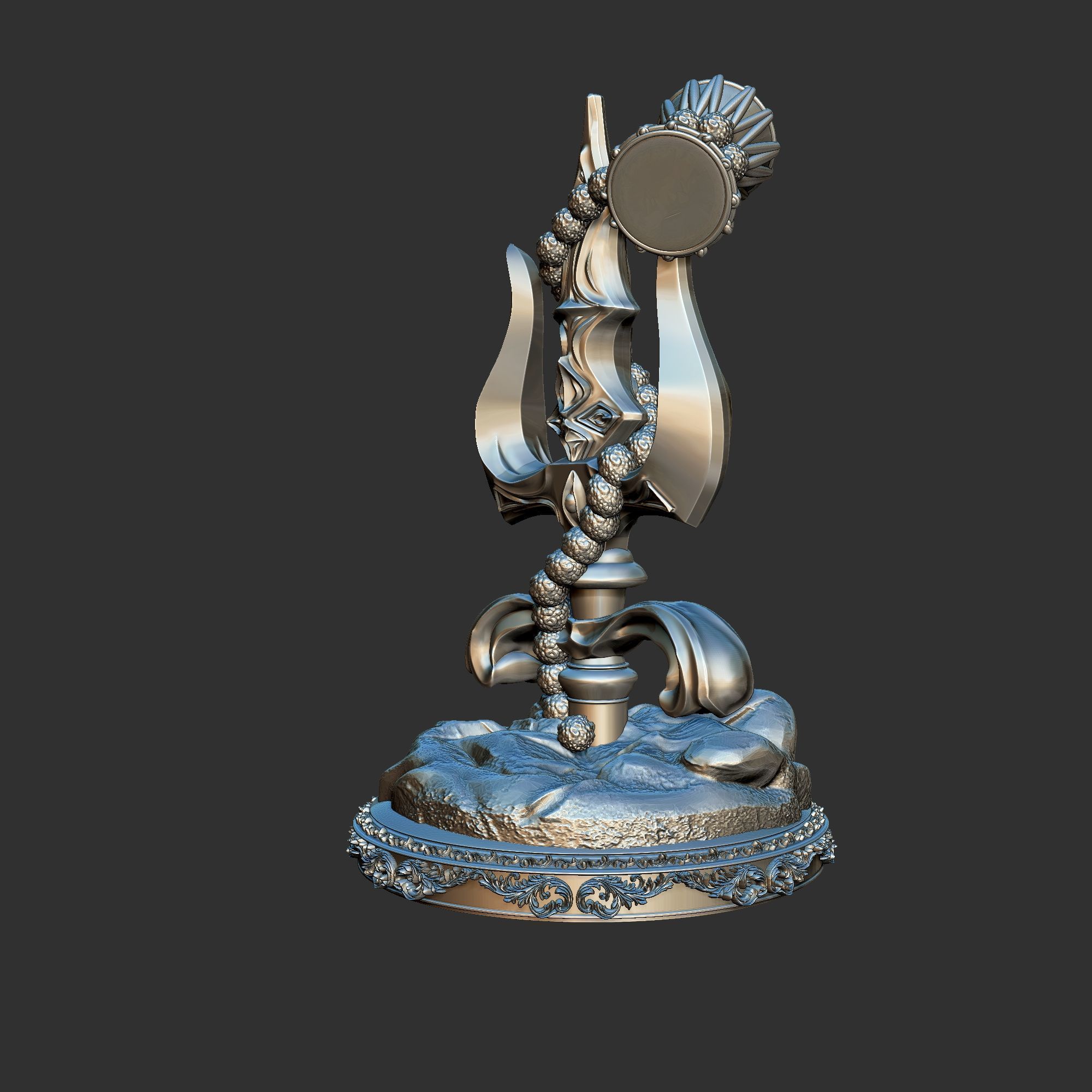 Shiv ji Trishul  3d Print Model 3D print model_1