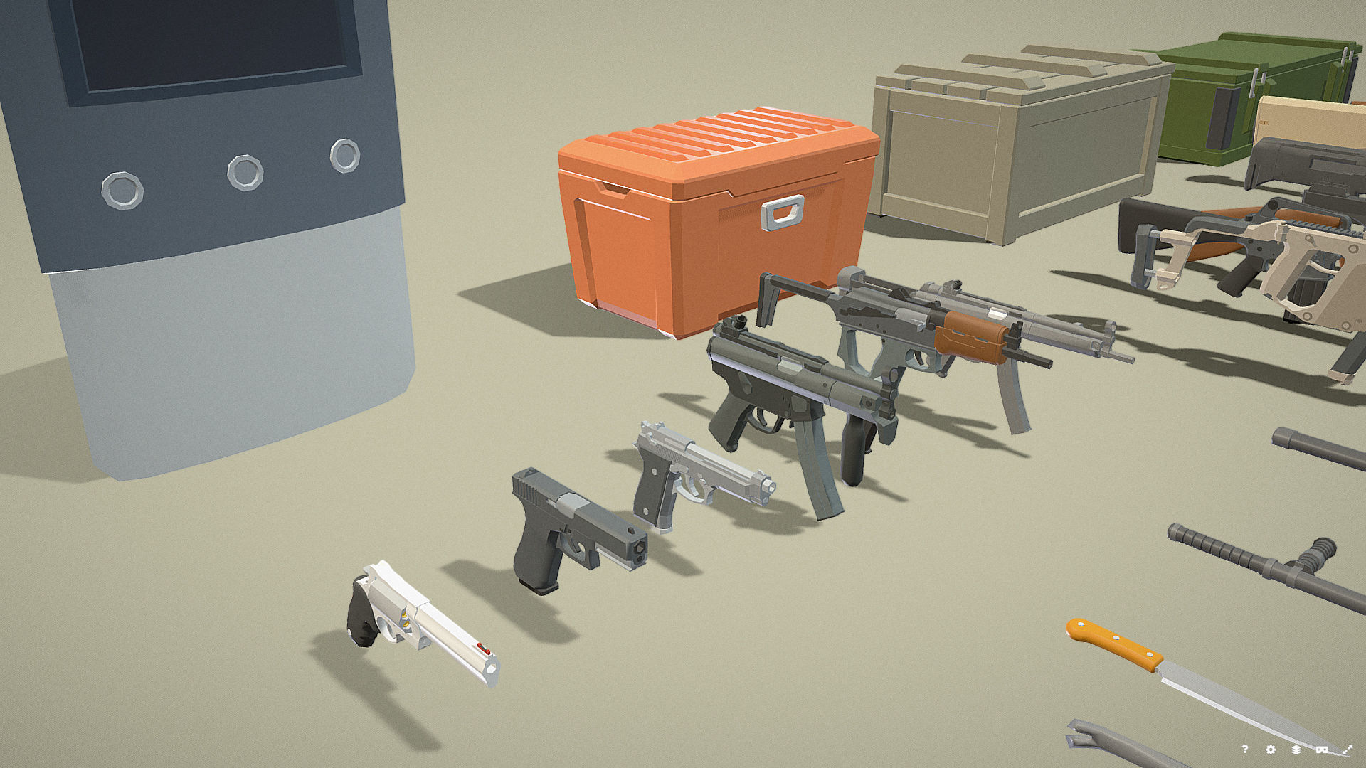 Weapons Pack - Popular FPS Weapon Low-poly 3D model_11