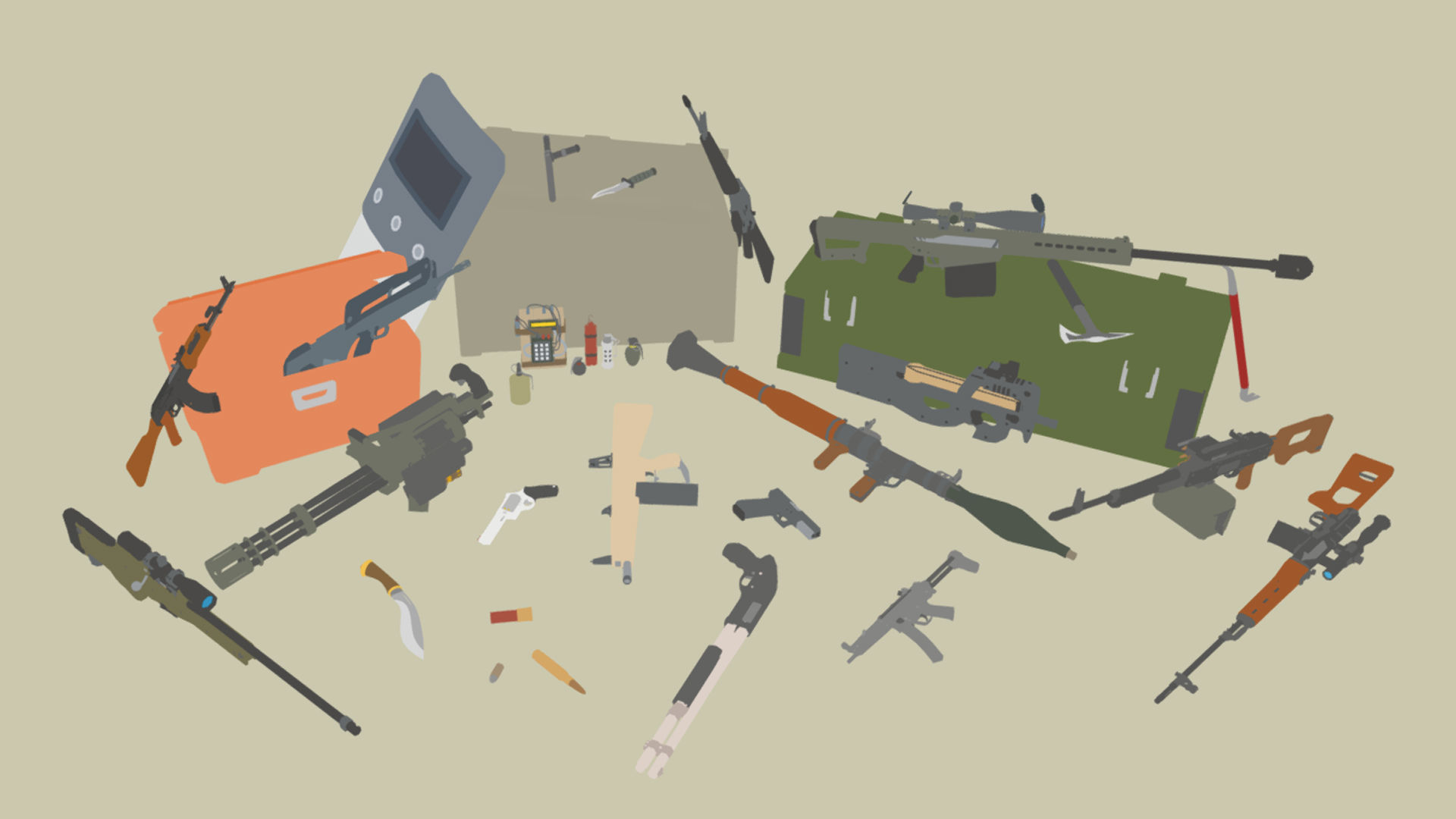Weapons Pack - Popular FPS Weapon Low-poly 3D model_6