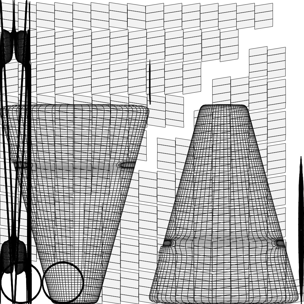 Sai Dual Fighting Weapons Low-poly 3D model_10