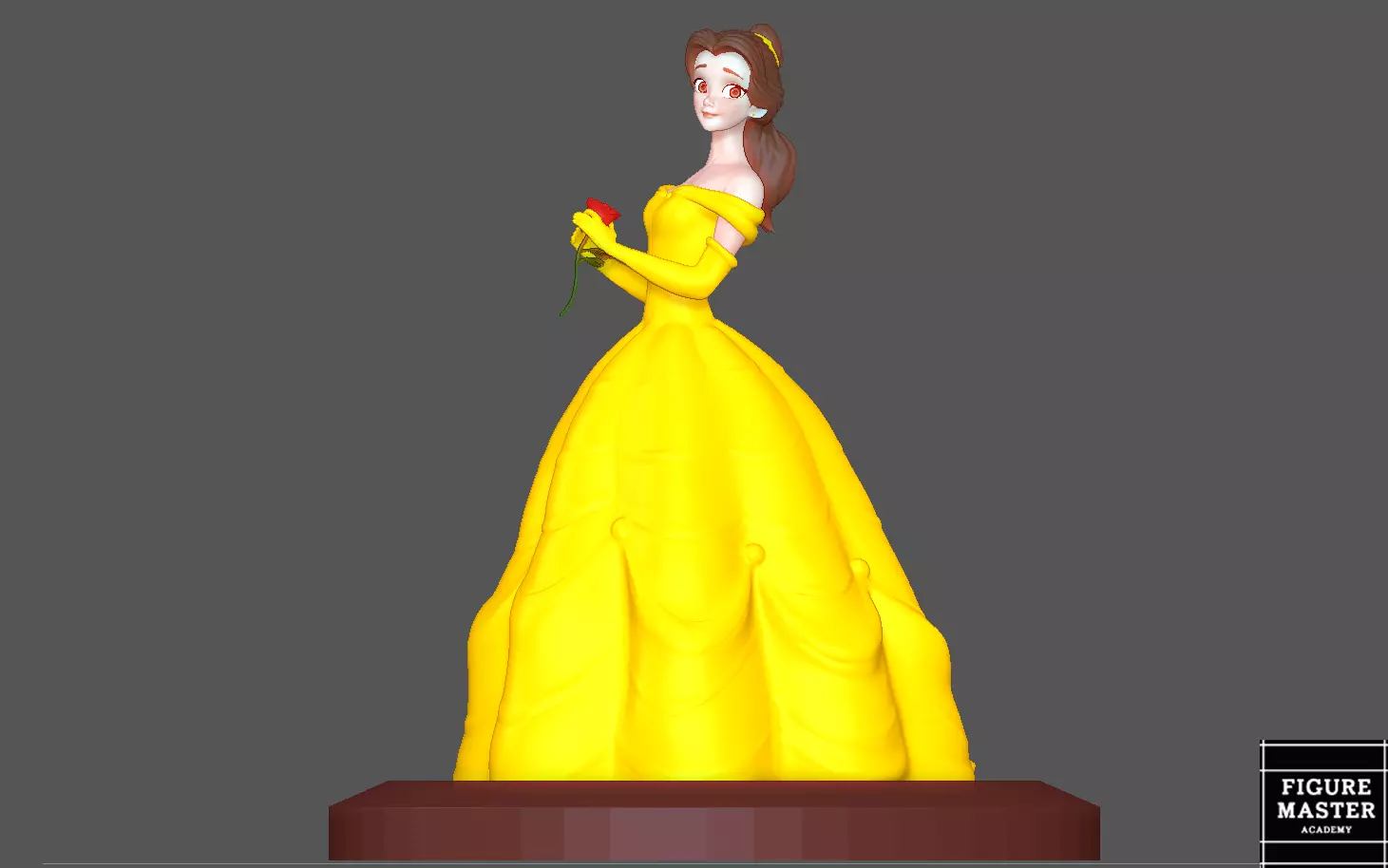 BELLE PRINCESS 2 STATUE BEAUTY AND THE BEAST DISNEY ANIME 3D print model