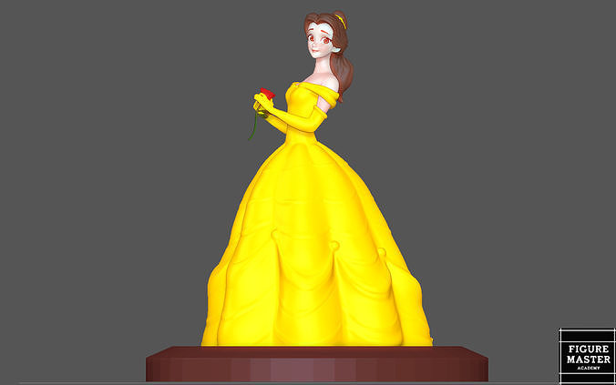BELLE PRINCESS 2 STATUE BEAUTY AND THE BEAST DISNEY ANIME  3D print model