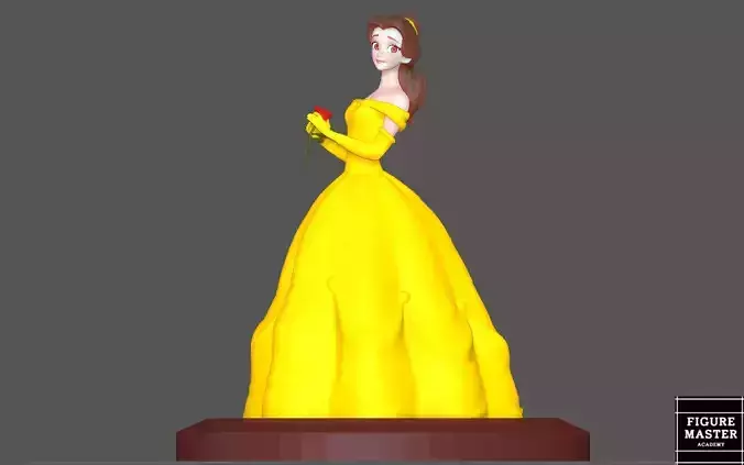 BELLE PRINCESS 2 STATUE BEAUTY AND THE BEAST DISNEY ANIME  3D print model